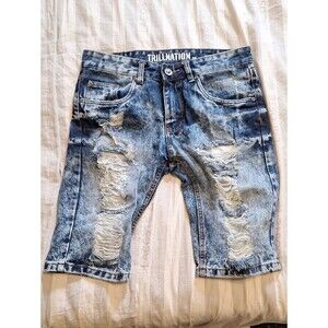 Distressed Blue Denim Men’s Shorts